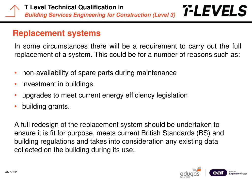 t level technical qualification in building 7