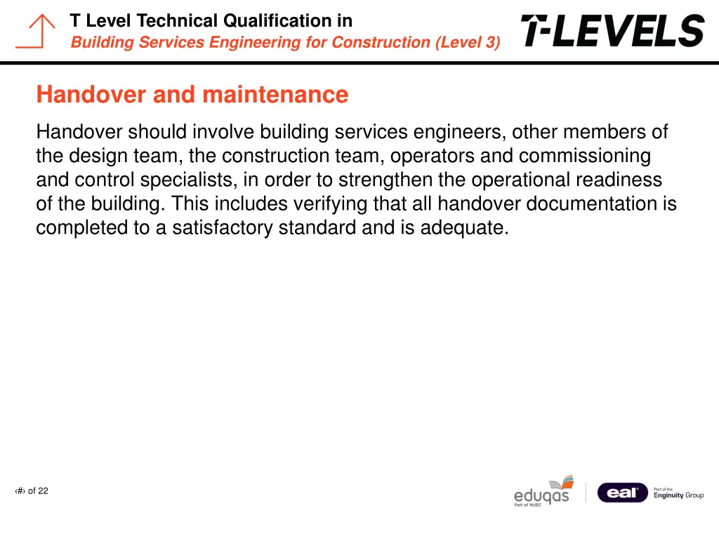 t level technical qualification in building 9