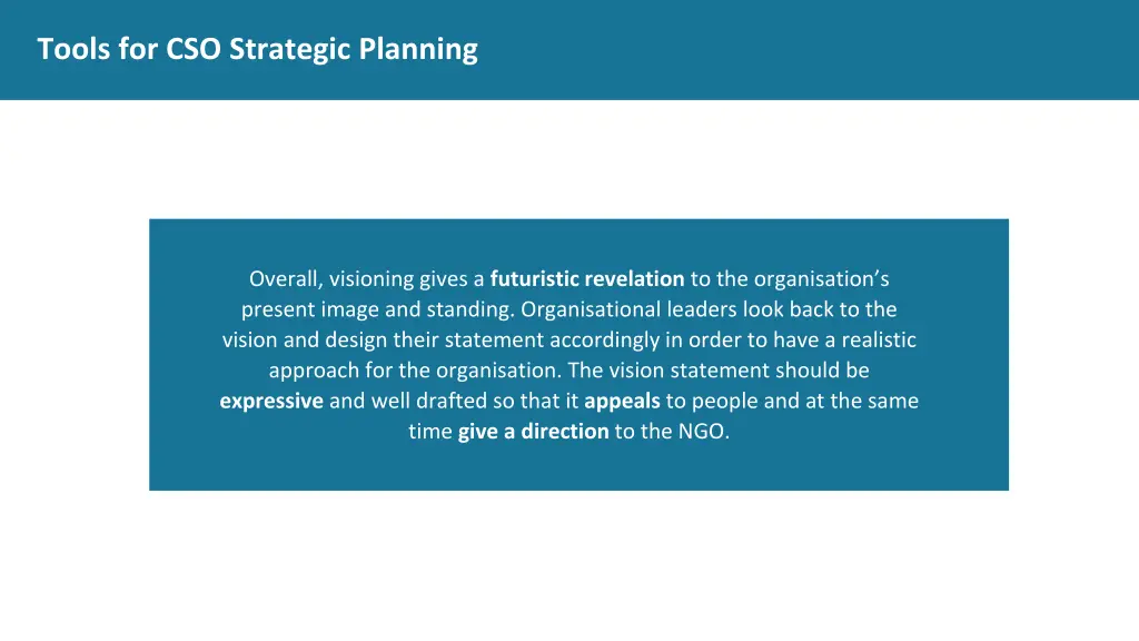 tools for cso strategic planning 2