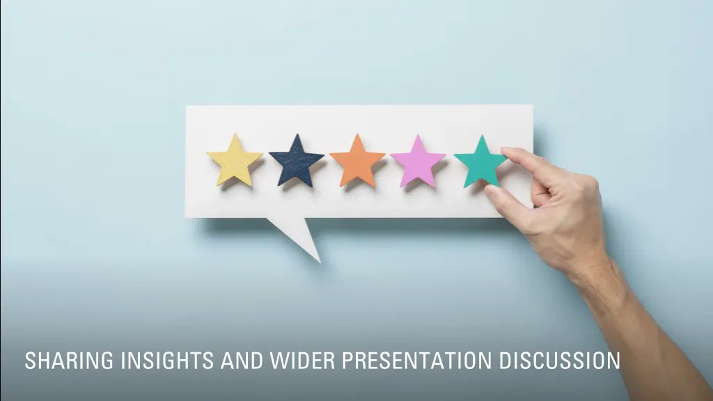 sharing insights and wider presentation discussion