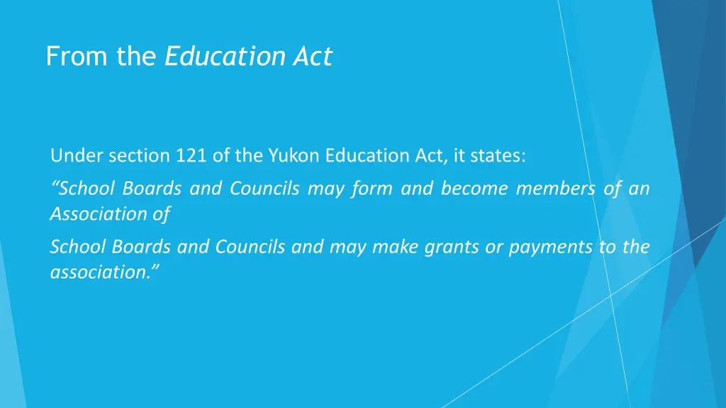 from the education act