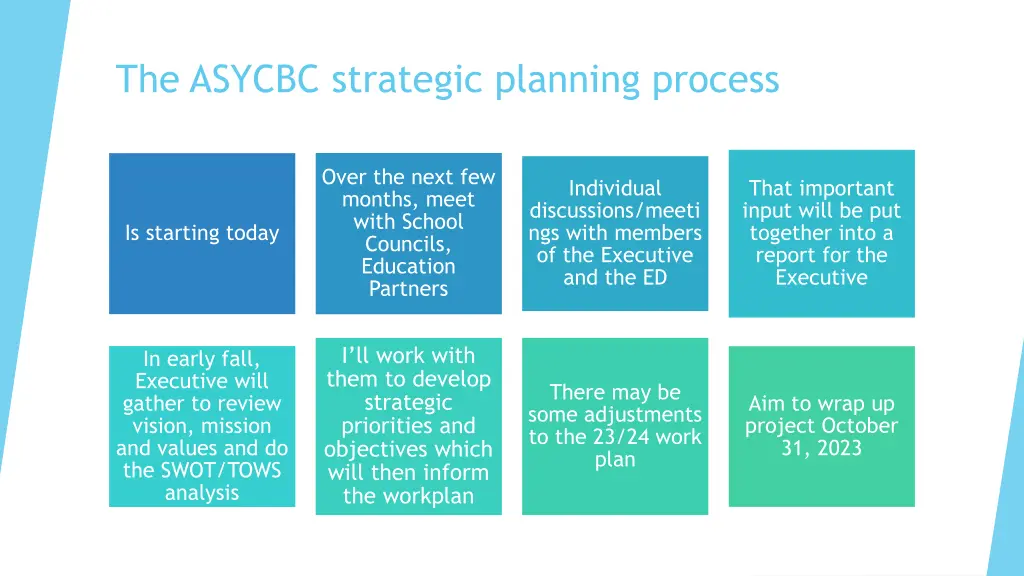 the asycbc strategic planning process