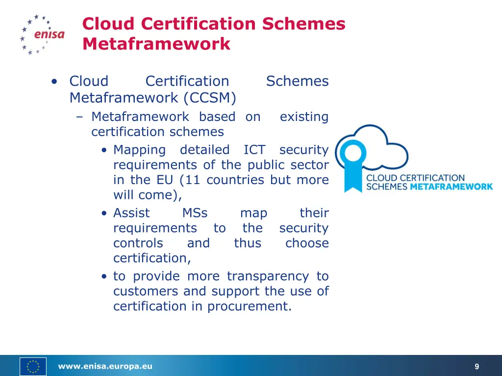 cloud certification schemes metaframework