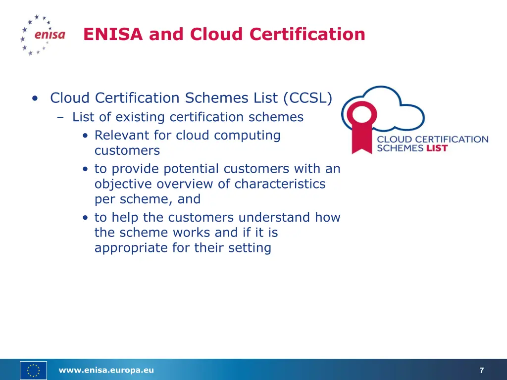 enisa and cloud certification