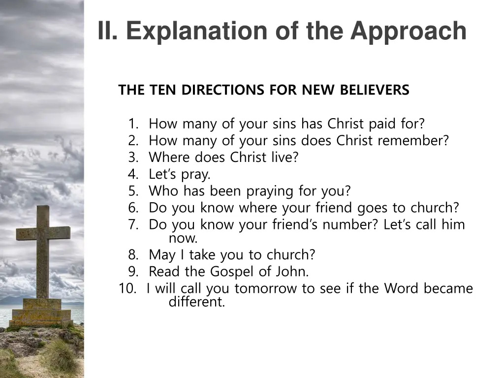 ii explanation of the approach 10