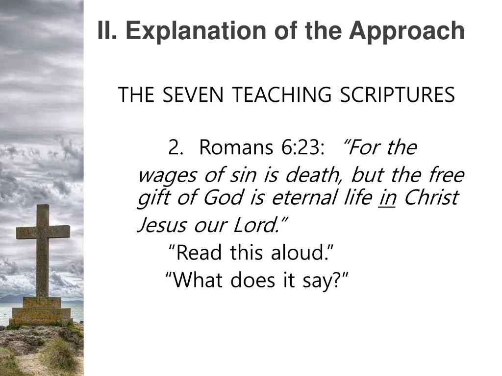 ii explanation of the approach 2