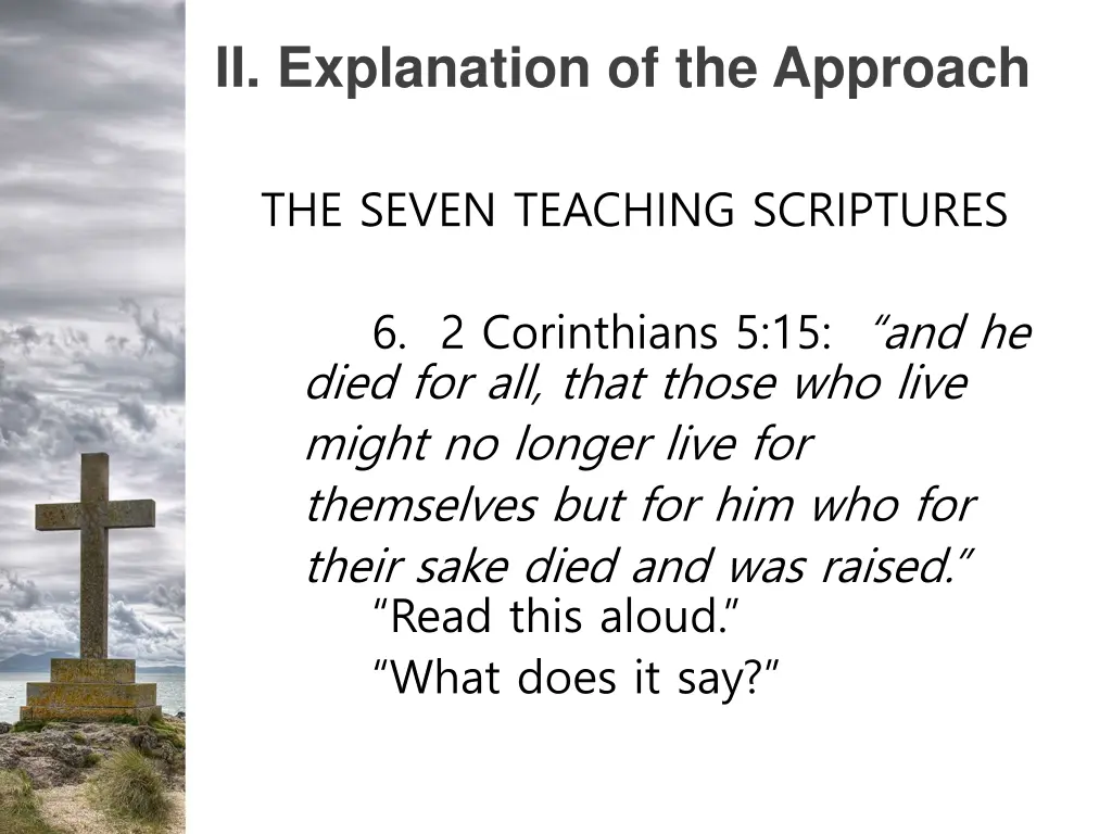 ii explanation of the approach 7
