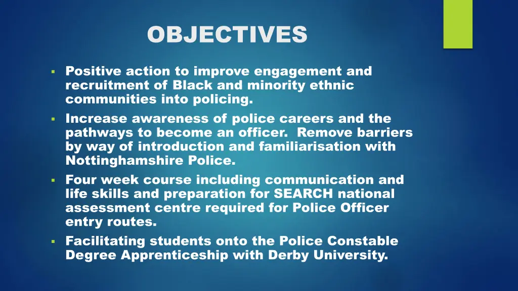 objectives