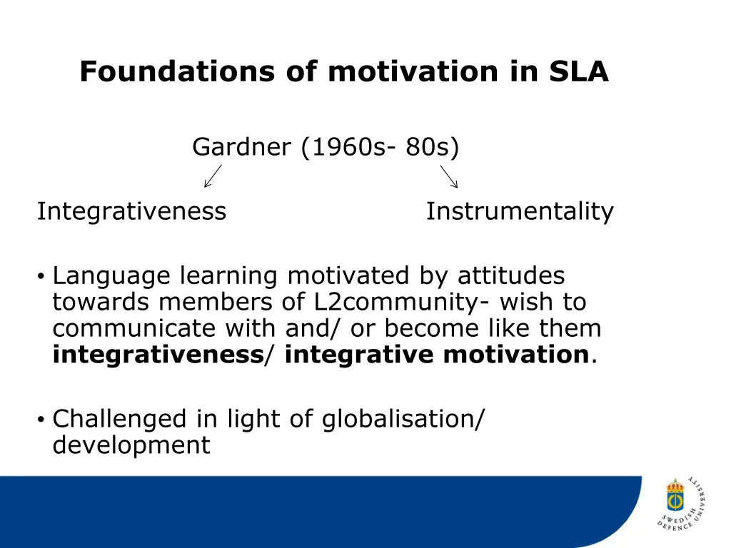 foundations of motivation in sla