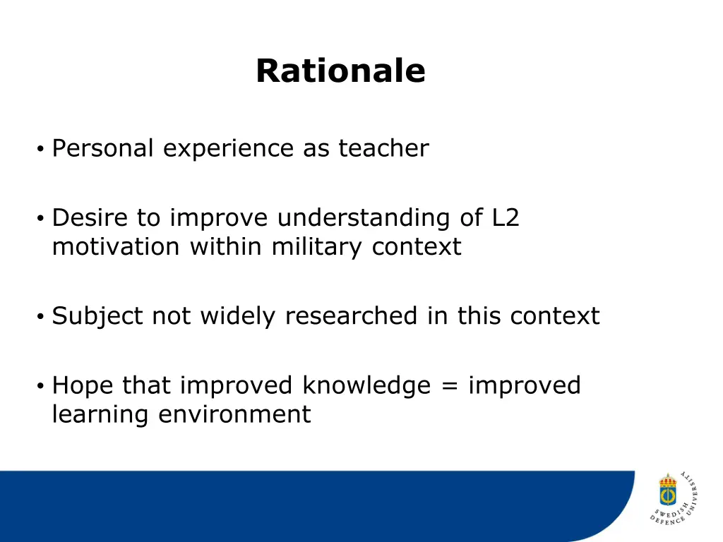 rationale