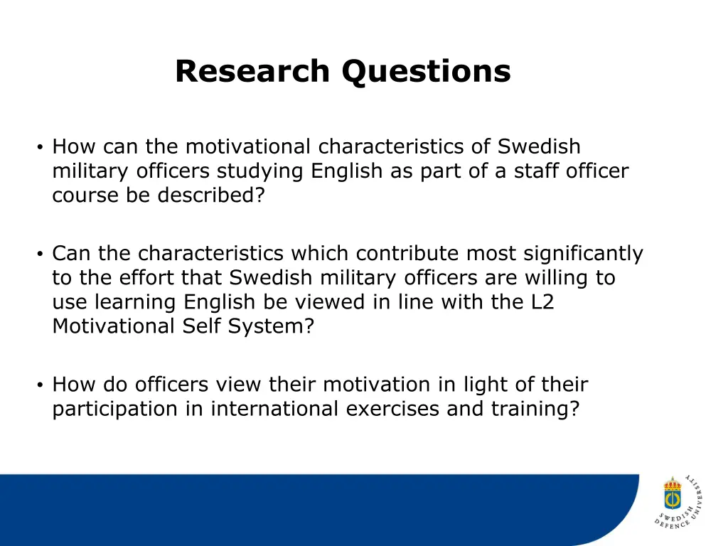 research questions