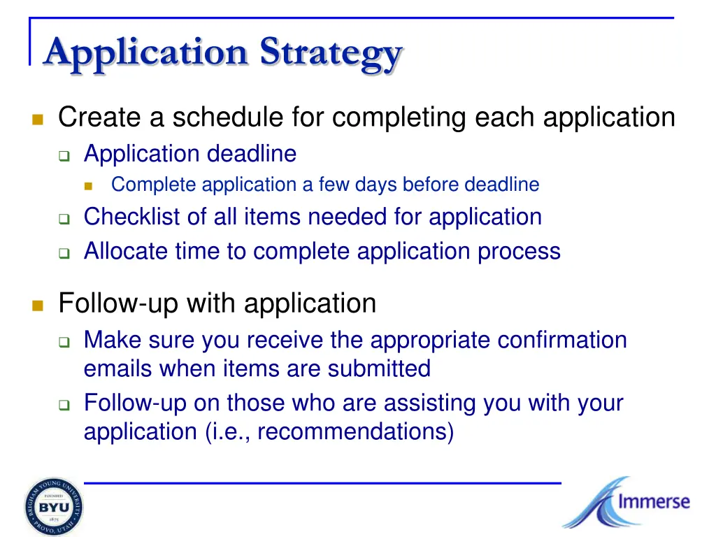 application strategy 1