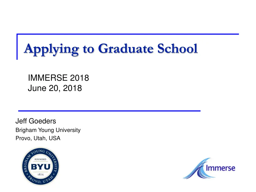 applying to graduate school