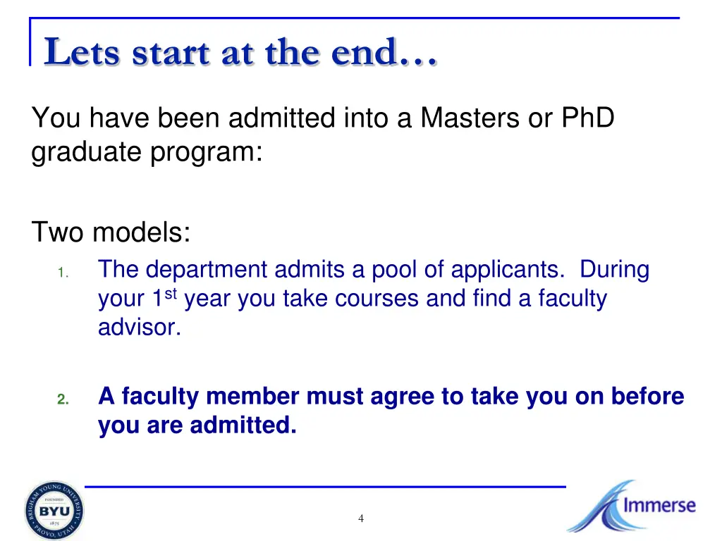lets start at the end