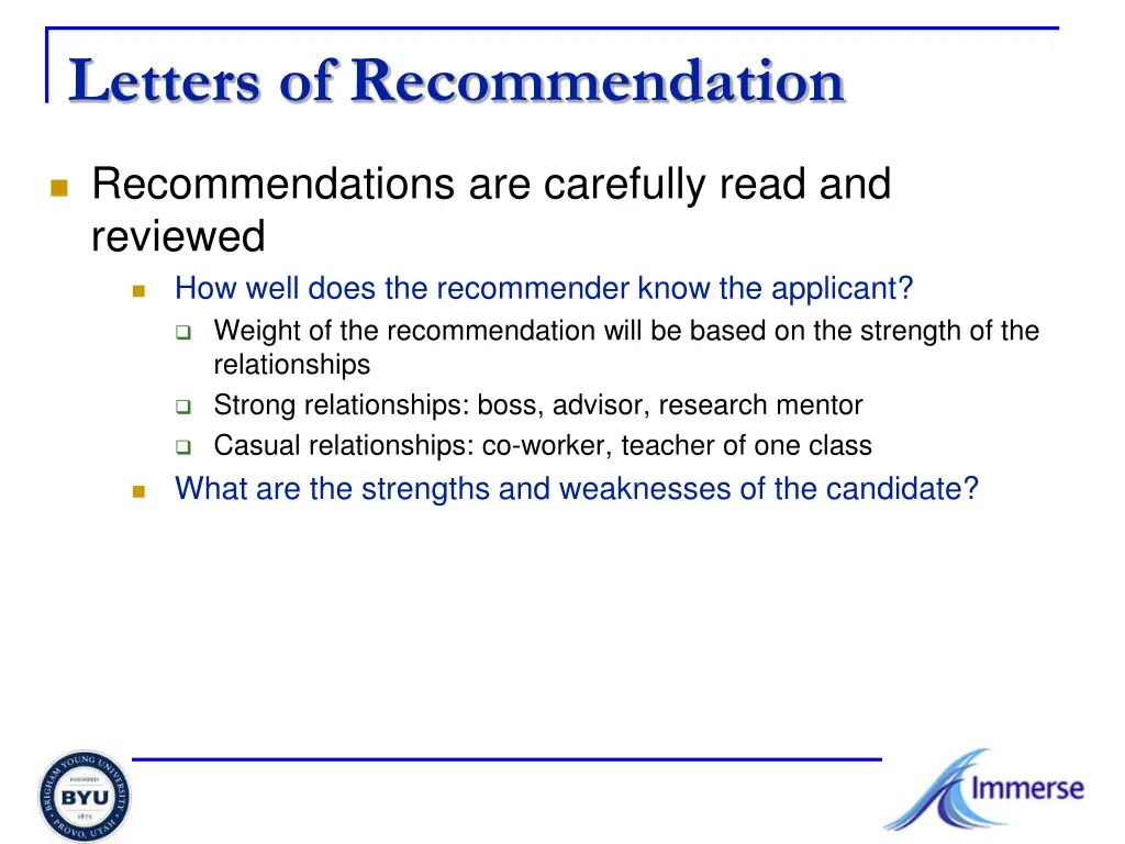 letters of recommendation 1