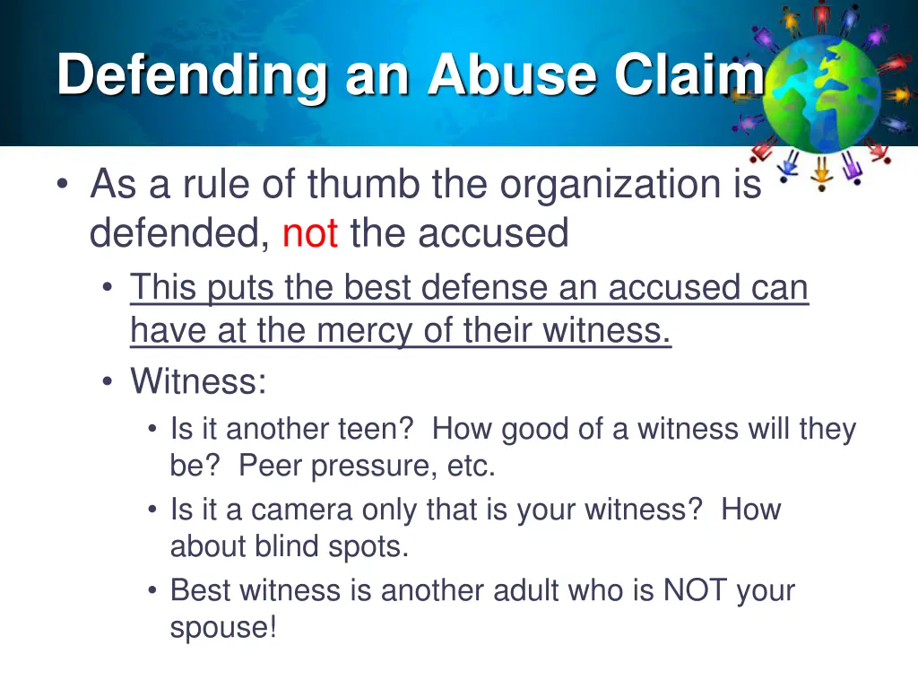defending an abuse claim 1