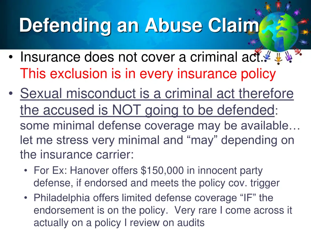 defending an abuse claim