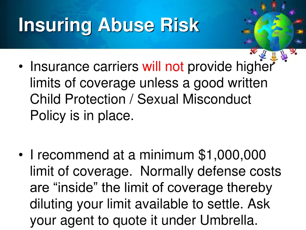 insuring abuse risk