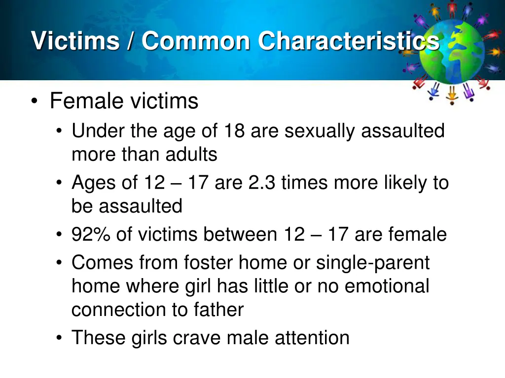 victims common characteristics
