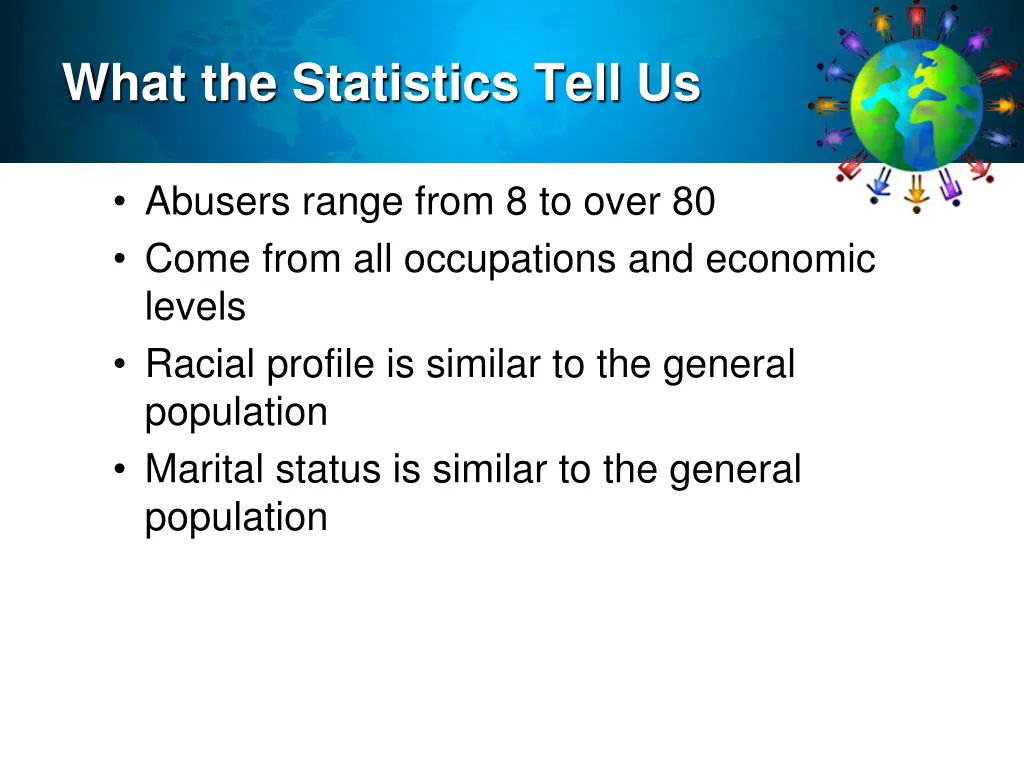 what the statistics tell us 1