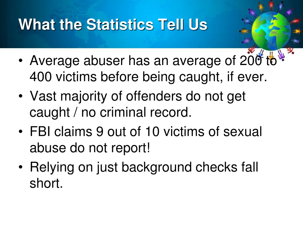 what the statistics tell us