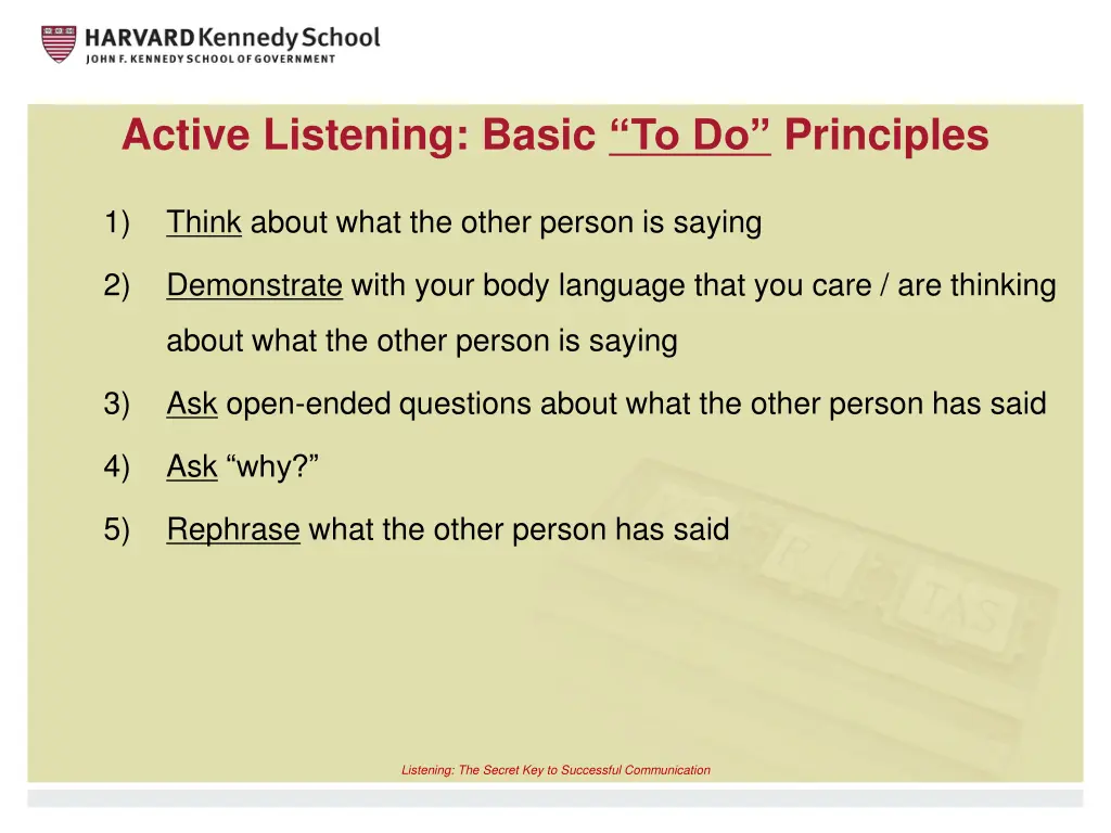 active listening basic to do principles
