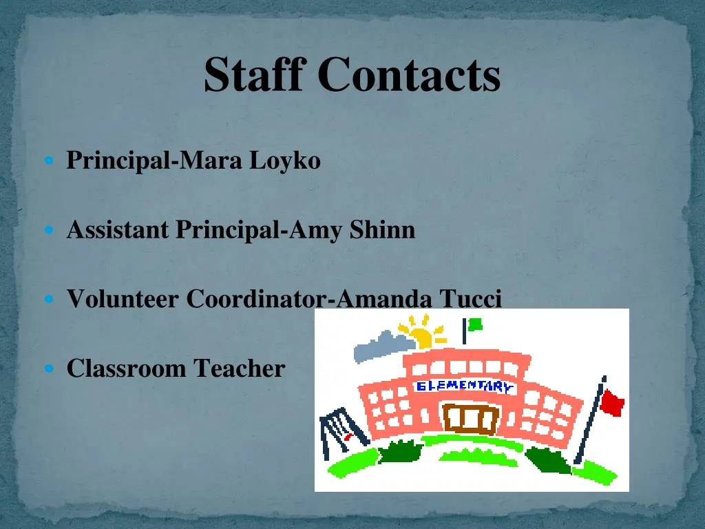 staff contacts