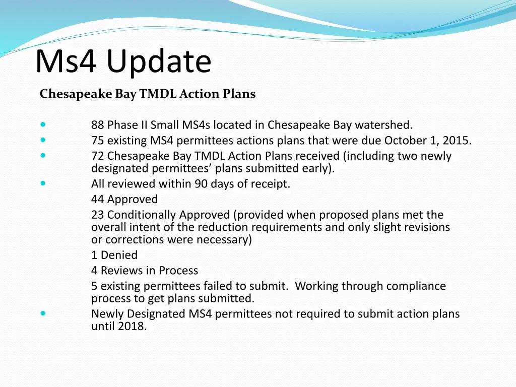 ms4 update