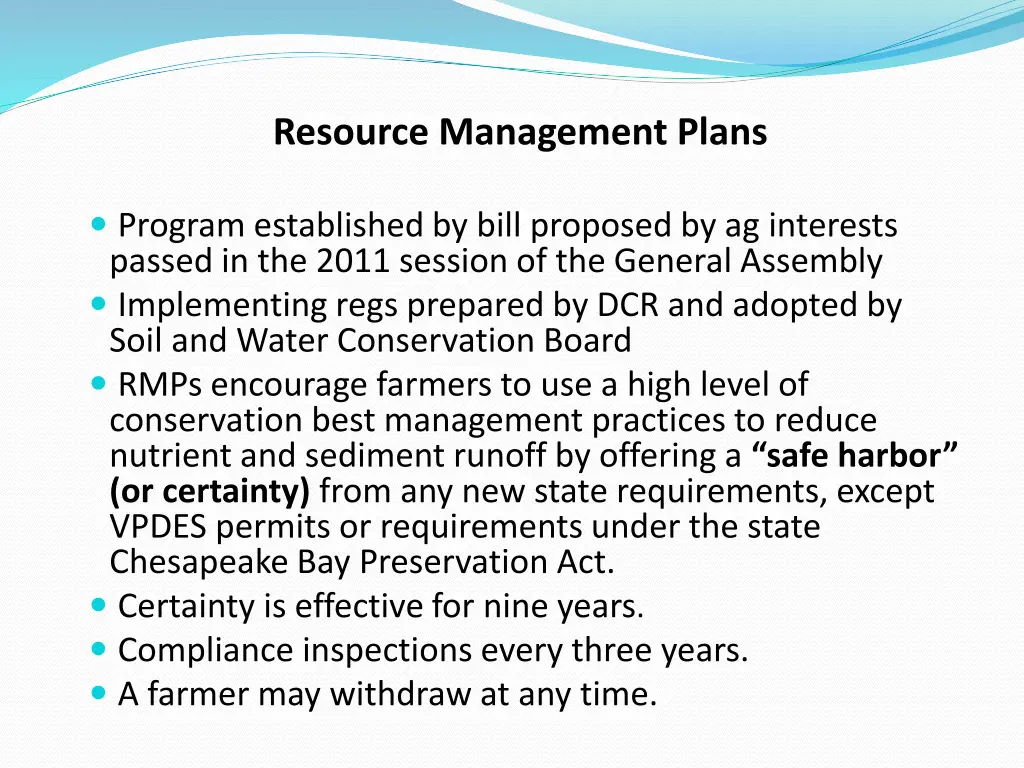 resource management plans