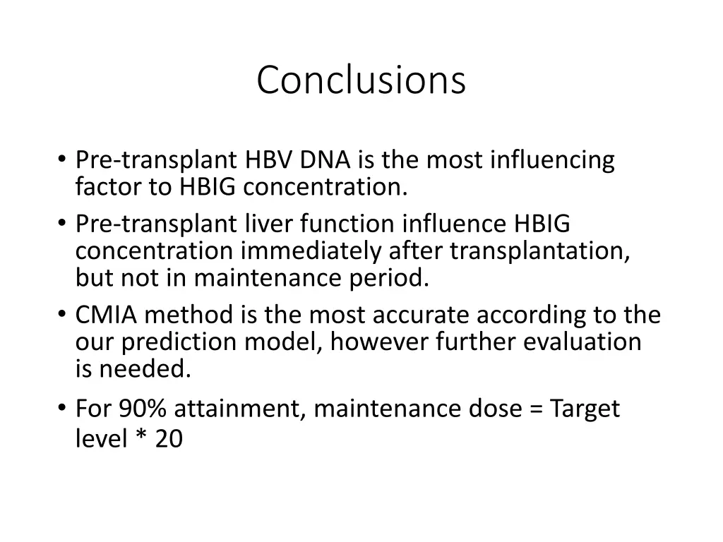 conclusions
