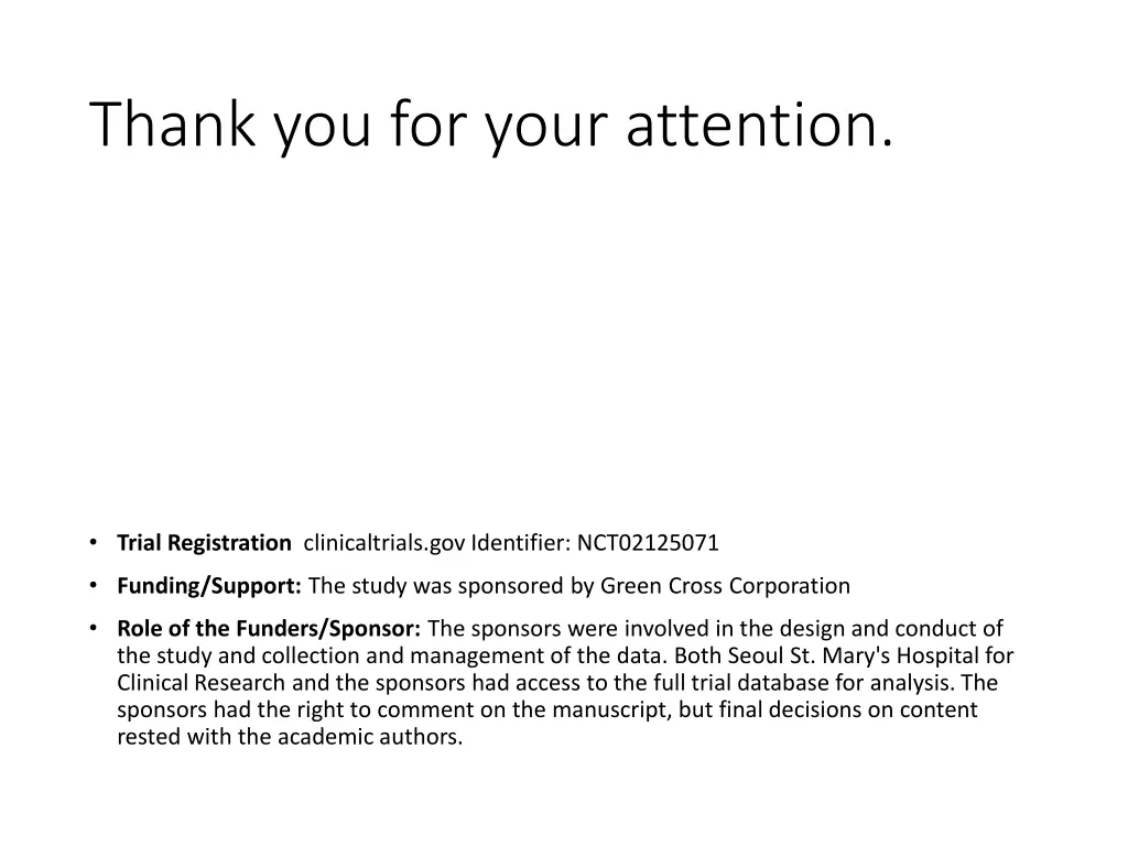 thank you for your attention