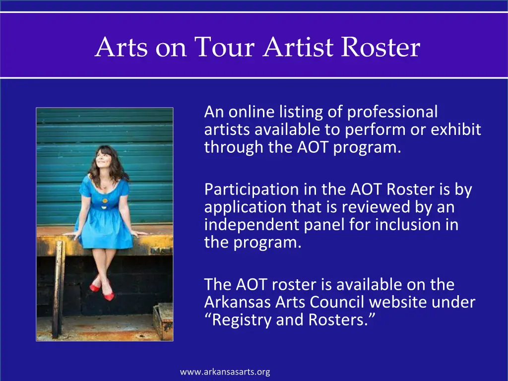 arts on tour artist roster