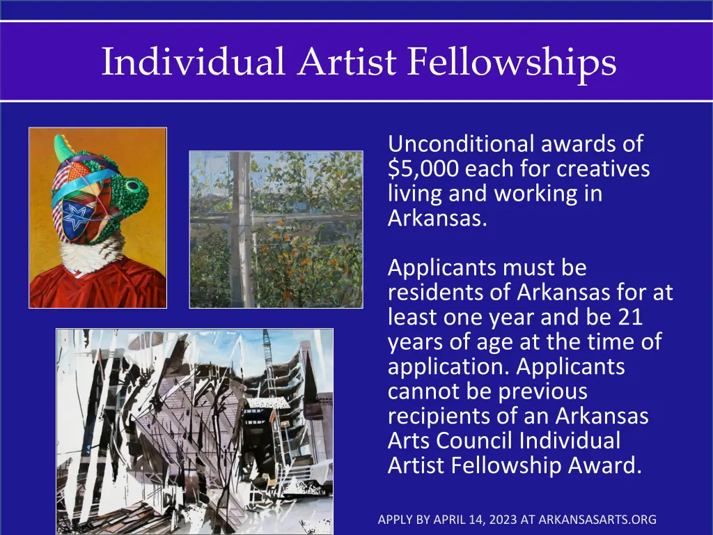 individual artist fellowships