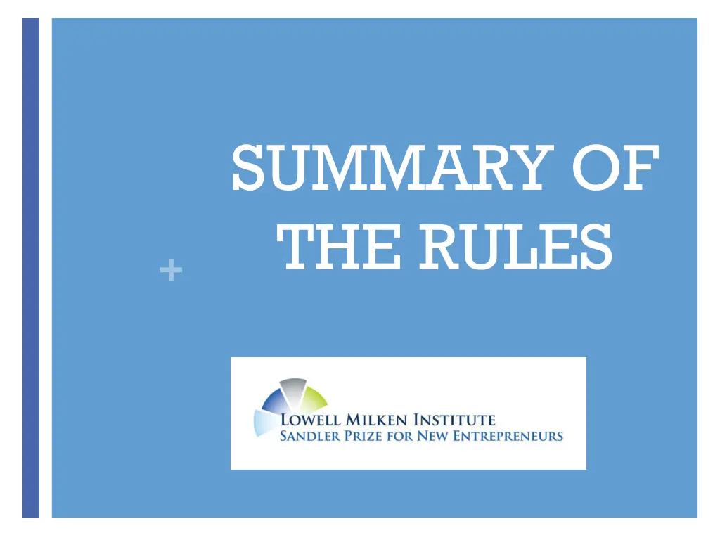 summary of the rules