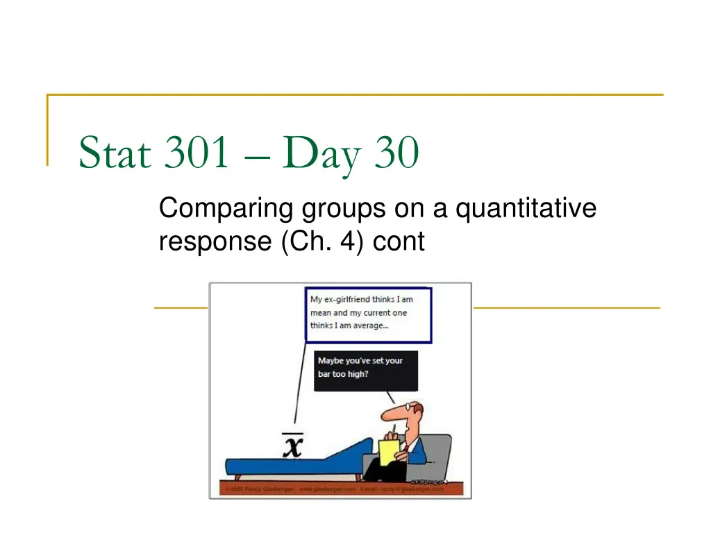 stat 301 day 30 comparing groups