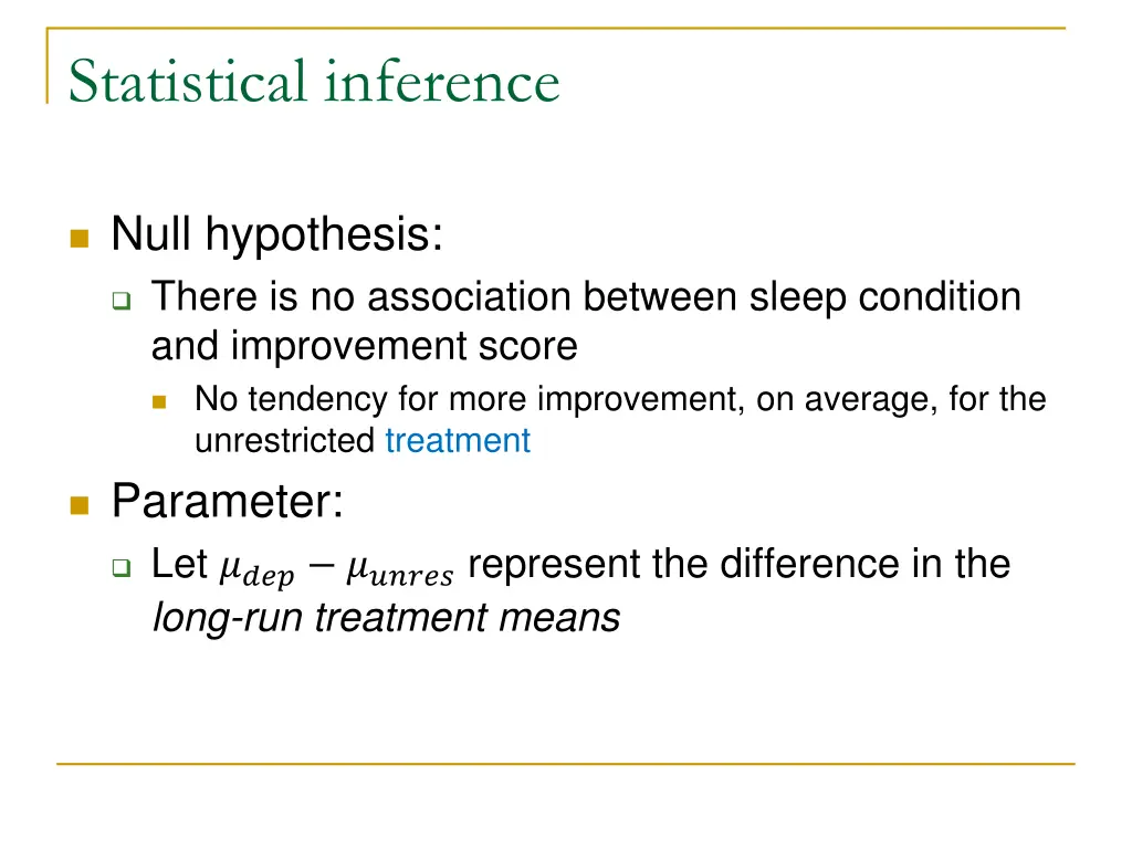 statistical inference