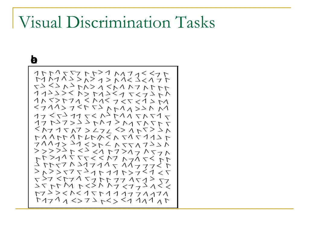 visual discrimination tasks