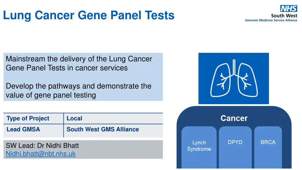 lung cancer gene panel tests