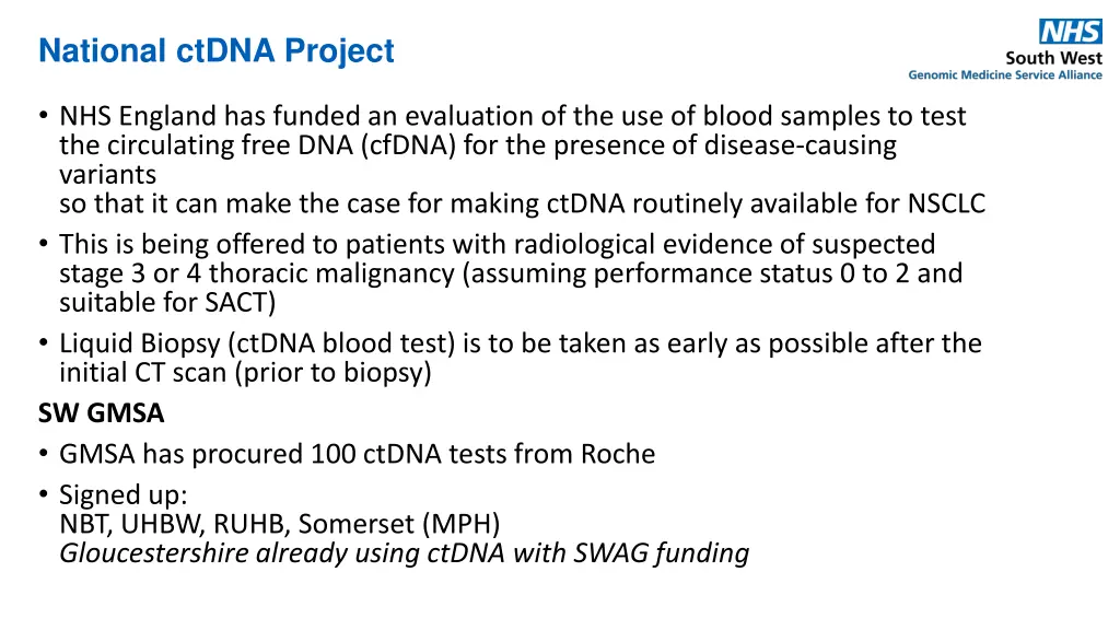 national ctdna project