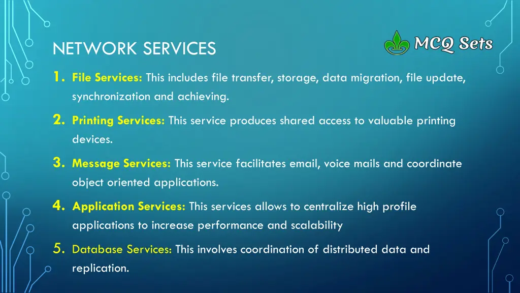 network services 1
