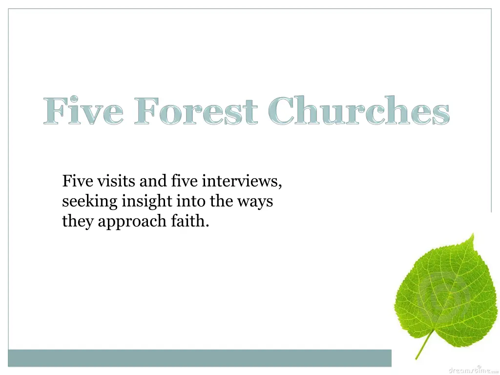 five visits and five interviews seeking insight
