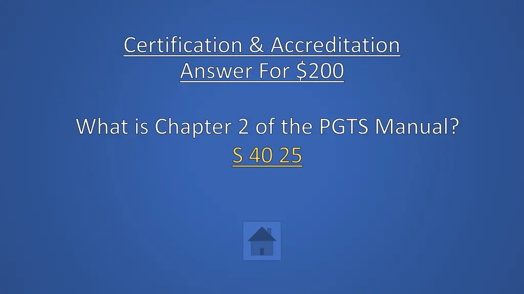 certification accreditation answer for 200