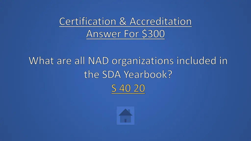 certification accreditation answer for 300