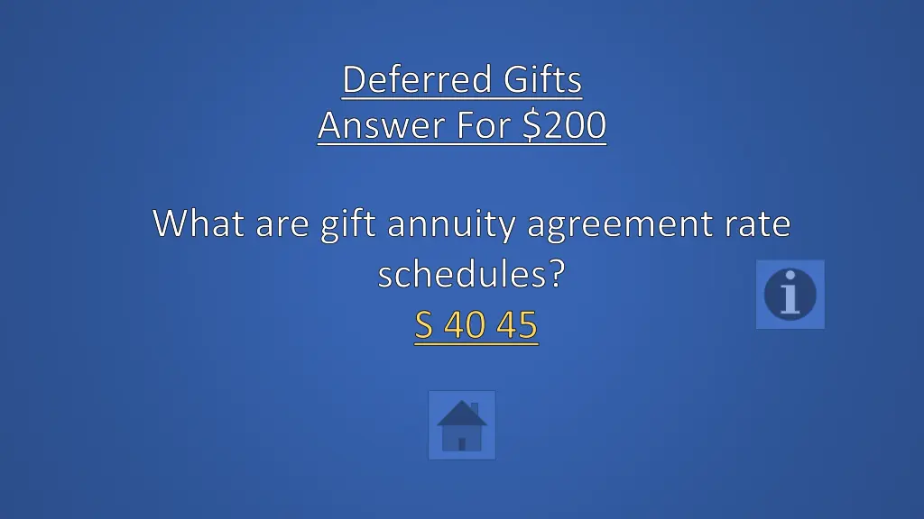 deferred gifts answer for 200