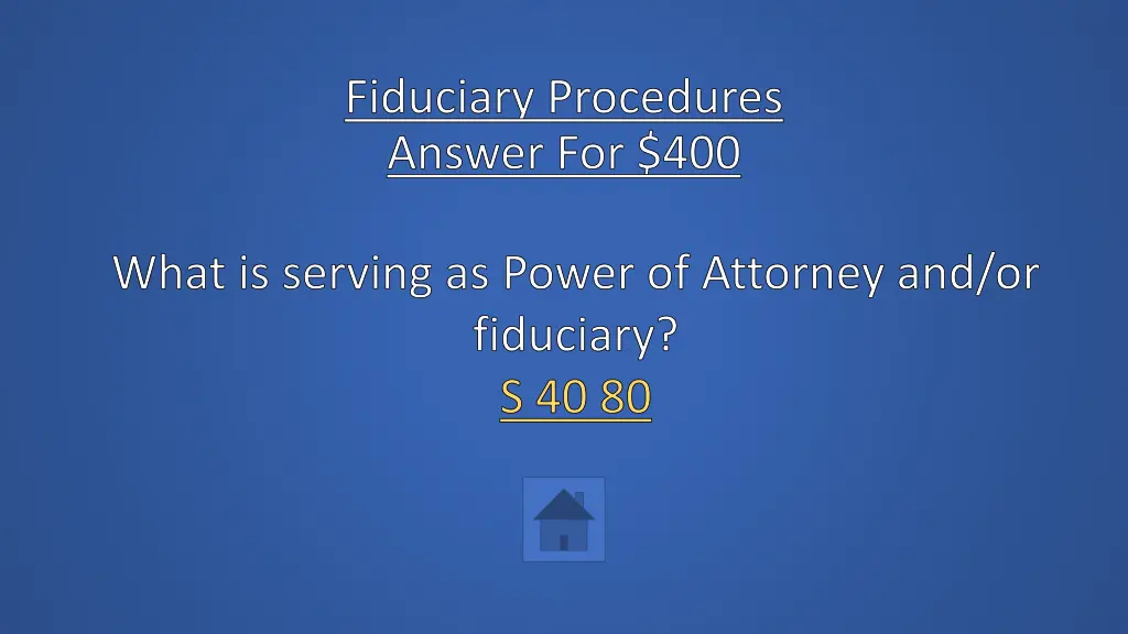 fiduciary procedures answer for 400