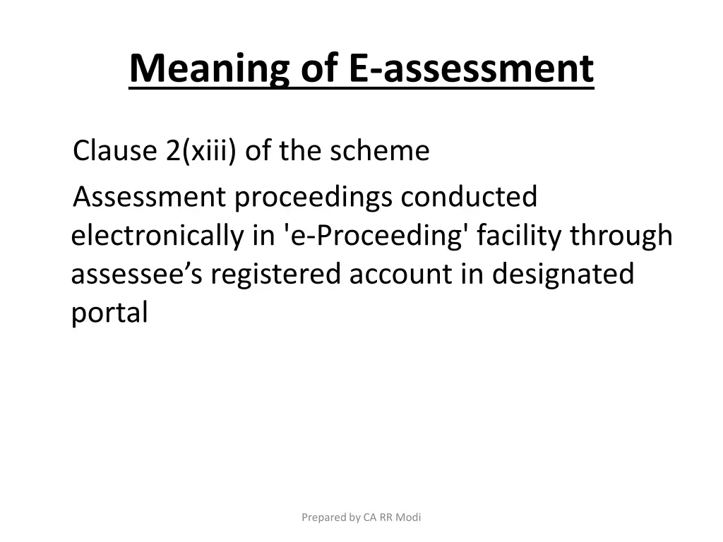 meaning of e assessment