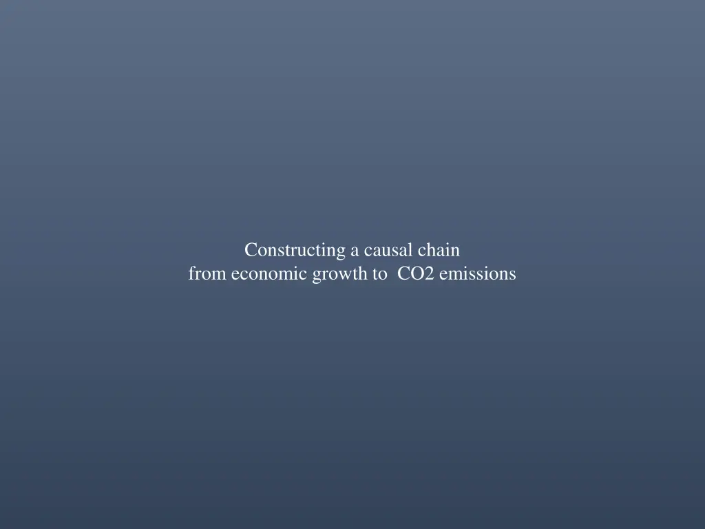 constructing a causal chain from economic growth