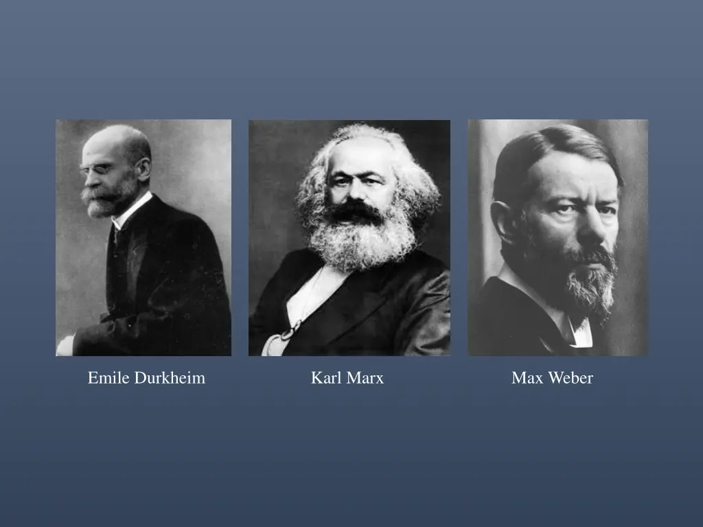 emile durkheim karl marx max weber