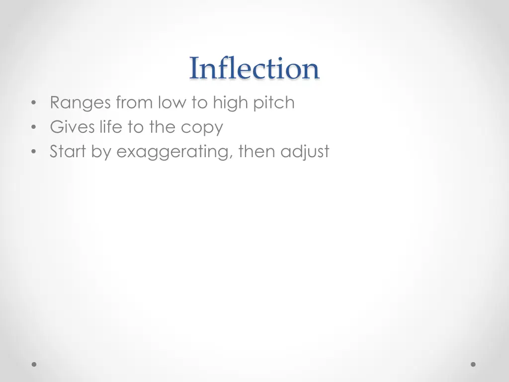 inflection