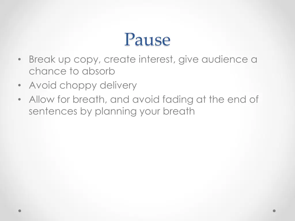 pause
